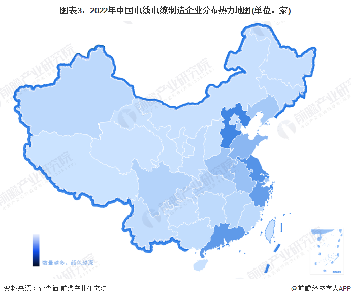【干货】中国电线威廉希尔中国官网电缆行业产业链全景梳理及区域热力地图(图3)